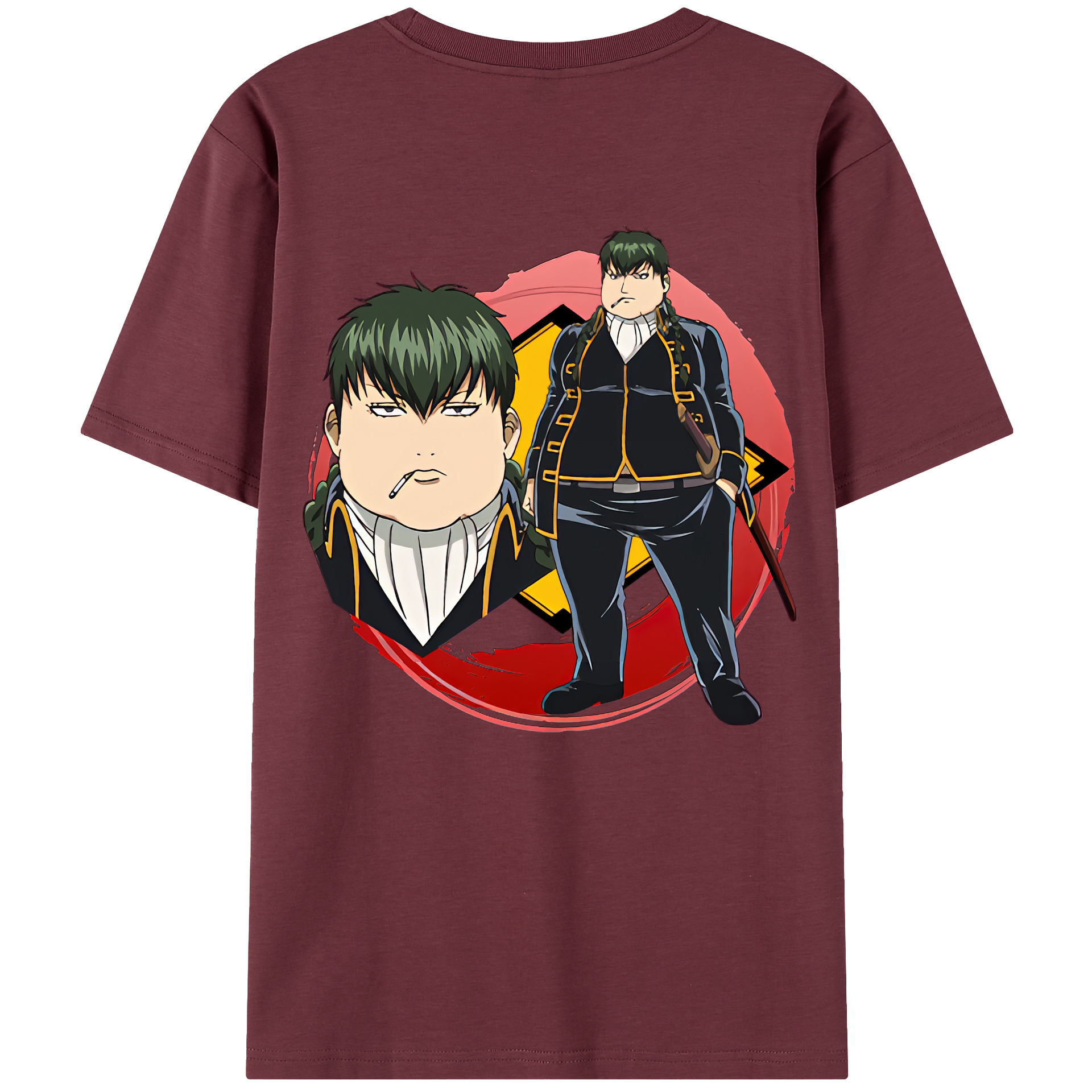 （画像用） ぎんたま 坂田銀時（さかたぎんとき） 神楽 志村新八（しむら しんぱち） GINTAMA Sakata Gintoki Kagura Shimura Shinpachi 綿100％半袖Tシャツ（背面プリント）